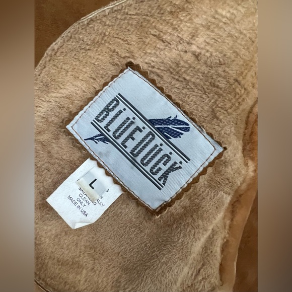 Blue Duck Shearling Jacket w/Fox Collar and Cuffs Size L (REVERSIBLE!!) - Picture 12 of 12